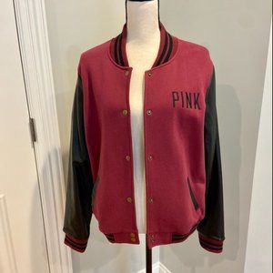 PINK VICTORIA'S SECRET VARSITY JACKET MEDIUM